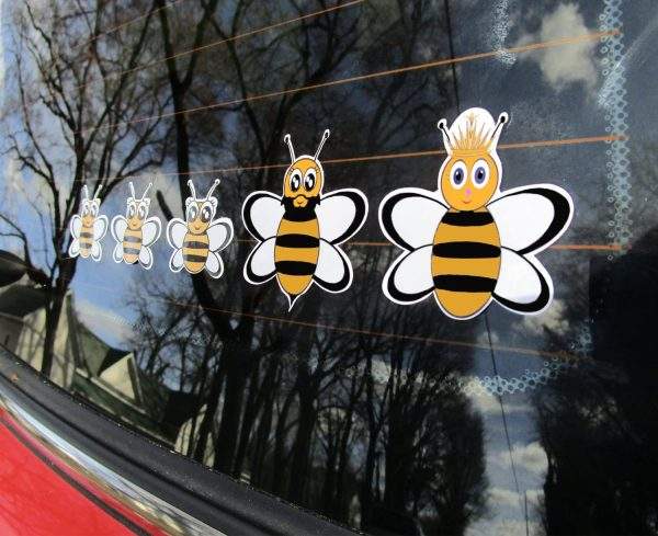 Honey Bee Family Car Stickers in Car 3