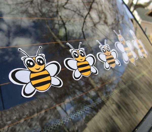 Honey Bee Family Car Stickers in Car 4
