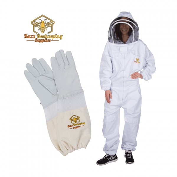 Professional Beekeeping Suit and Goatskin Gloves