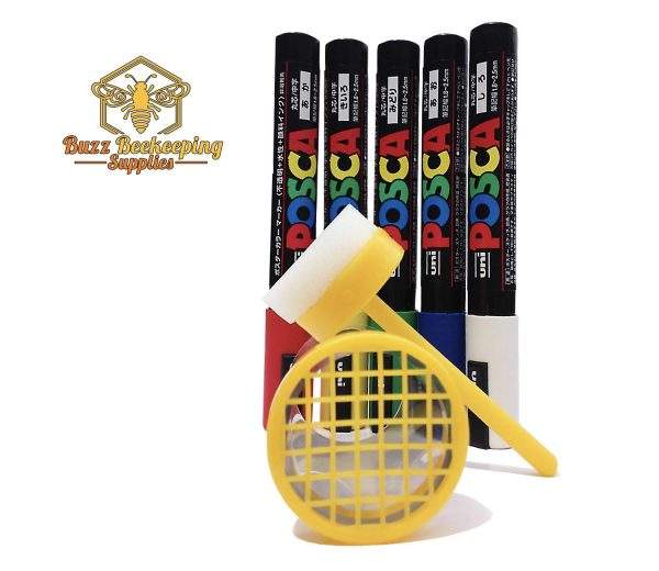 Queen Bee Marking Kit- Marking Cage & POSCA Markers