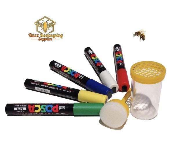 Queen Honey Bee Marking Kit- Marking Cage & POSCA Markers